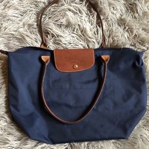 Longchamp large le pilage navy blue